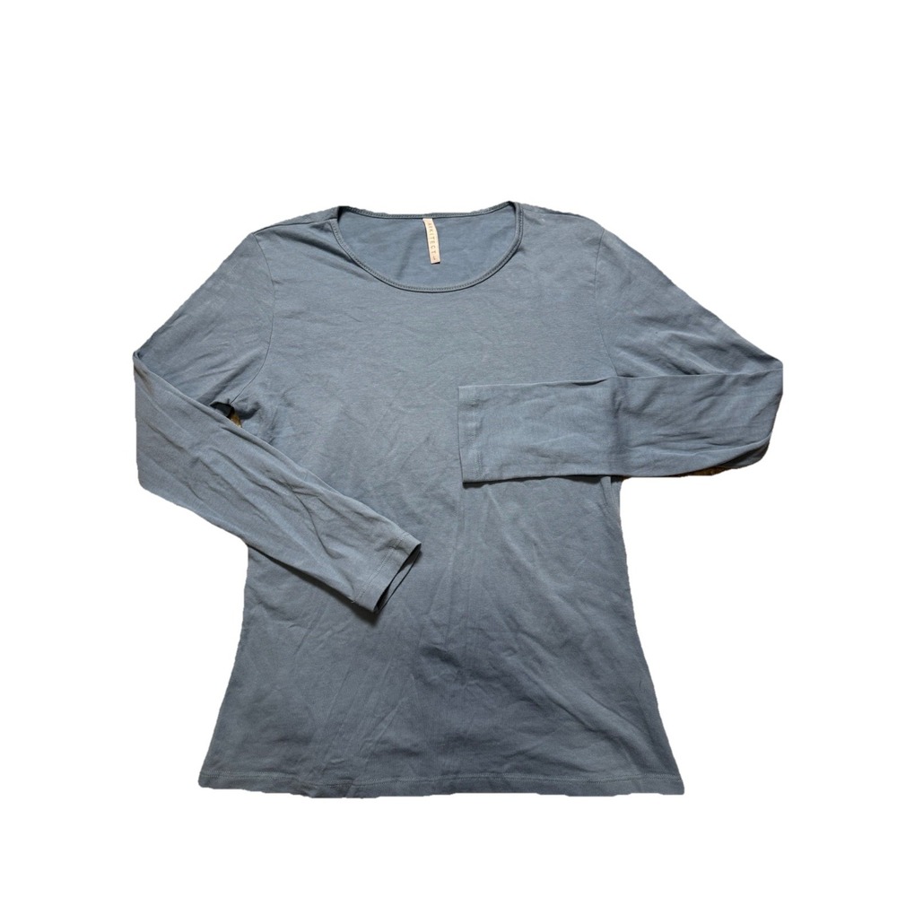 Arkitect Blue Long Sleeve Scoop Neck Stretch Top Women's Casual Soft Long Sleeve